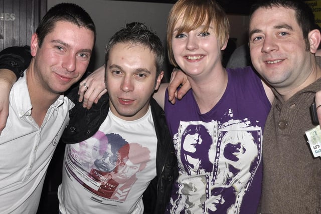 Nick, Simon, Danielle and Millo in Malton, in 2009.