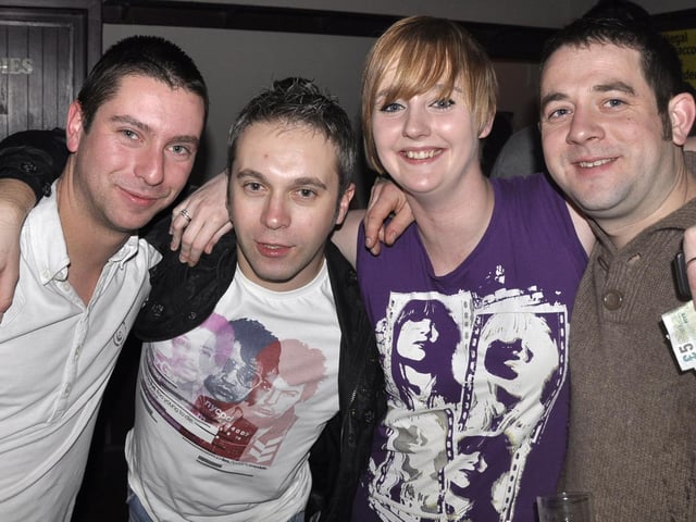 Nick, Simon, Danielle and Millo in Malton, in 2009.