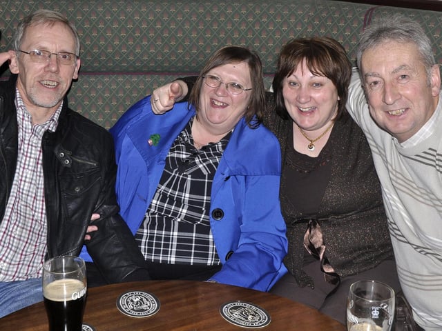 Roly, Sharen, Giana and Gavin in The Green Man, Malton, in 2009.