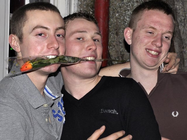 Mikey, Craig and Thomas in The King's Head, Malton, in 2009.