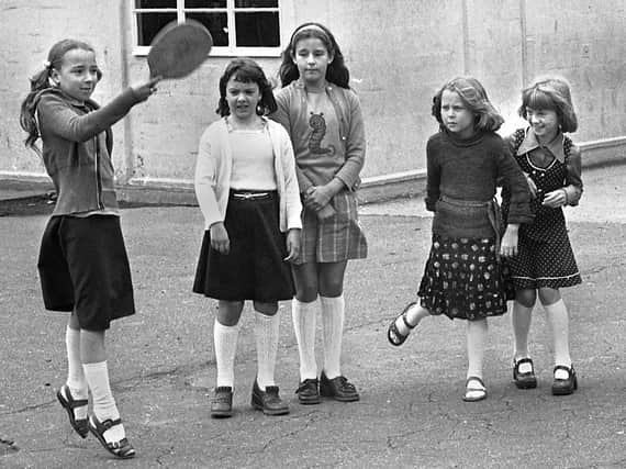 A rounders session at Beech Hill Primary School in June 1977