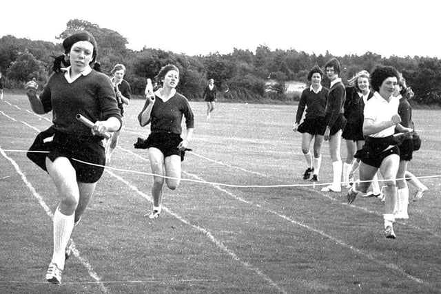 RETRO 1974  - Up Holland High School pupils at their summer sports day.