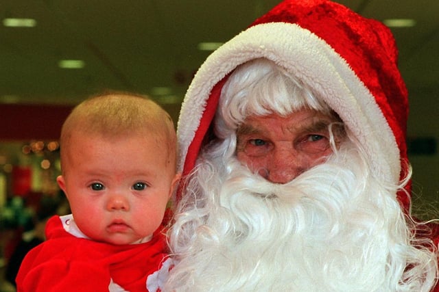 Up bright and early for breakfast with Santa at Allders on The Headrow in Christmas 2001was six-month-old Mollie Booth from Horbury.