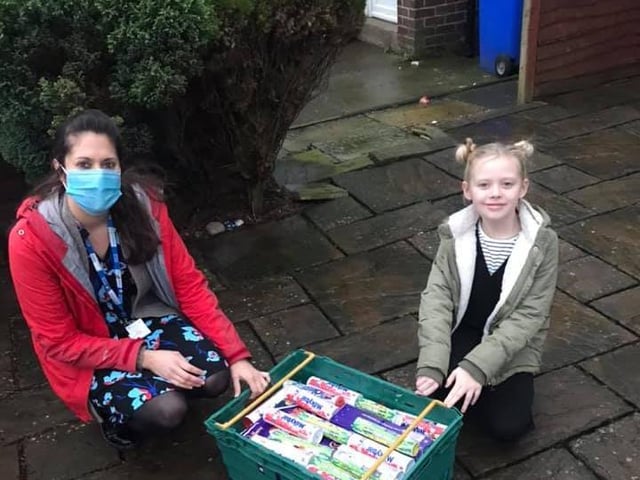 Ruby delivering to Scarborough Hospital.
