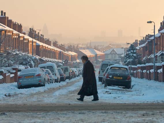 The streets of Wigan covered in snow, December 2010.