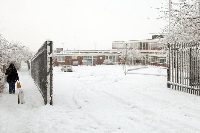 St Peter's Catholic High School, Orrell, forced to close due to heavy snowfall, January 2010