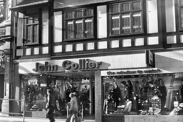 John Collier menswear shop on Standishgate in the 1970s