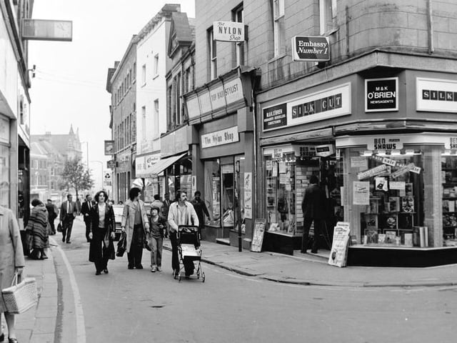 This picture, believed to have been taken in the 1980s, shows shoppers on Silver Street and, in the background, a busy Westgate.