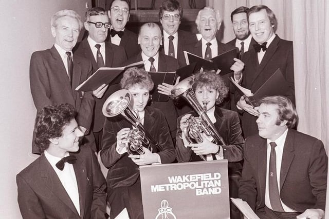 The Wakefield Metropolitan Band prepared for a festive performance at Castleford Civic Centre.