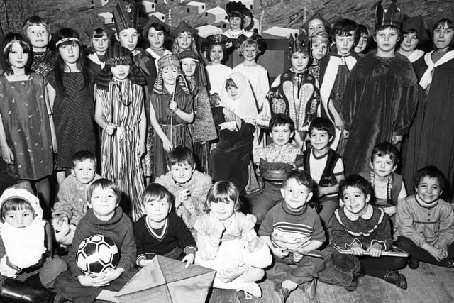 RETRO CHRISTMAS 1981  - Pupils perform in their nativity at St George's primary school, Wigan.