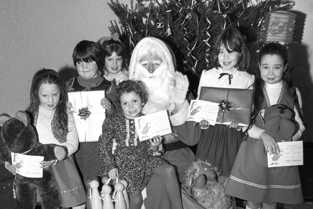 RETRO Christmas - Local children meet Father Christmas in Wigan, December 1981