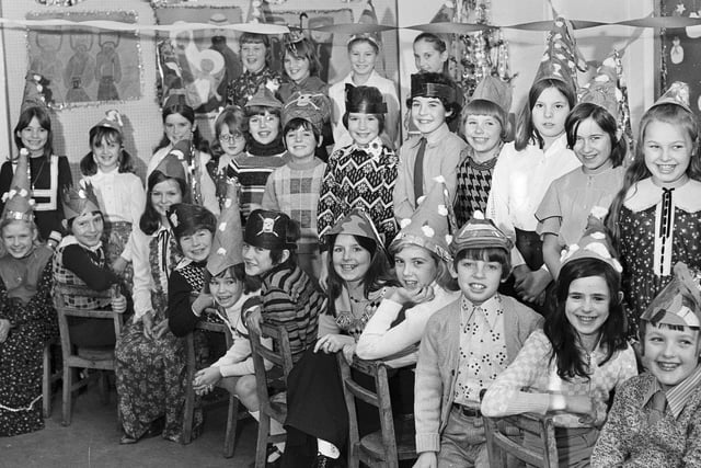 Wigan Athletic supporters club Christmas party for children in 1975.