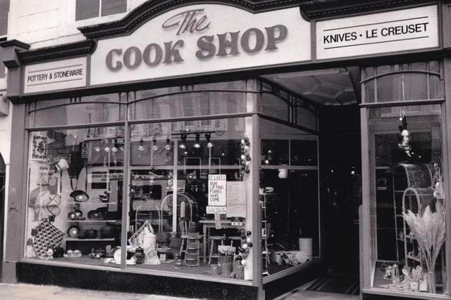 There were a multitude of gadgets and ideas available from The Cook Shop on Briggate pictured in May 1988.