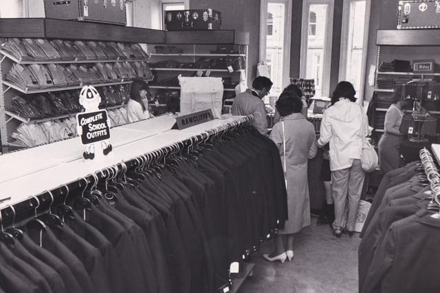 Does the inside of this shop look familiar? It is Rawcliffe's on Boar Lane pictured in August 1982.