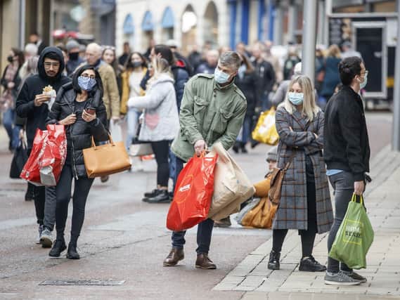 Shoppers in Leeds, where the coronavirus infection rate is rising (Image: Danny Lawson/PA Wire)