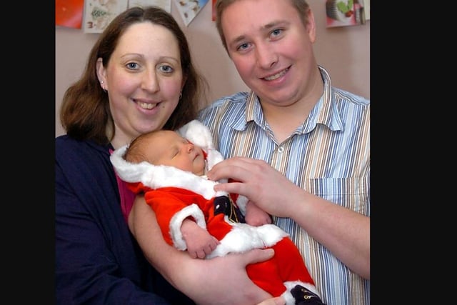 Joshua James Vickers from Ossett. Pictured with mum and dad, Amanda & James Vickers.