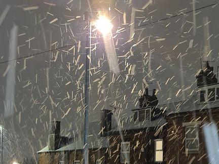 The snow came down thick and fast in the early hours, as this snap from Charlene Hickley shows