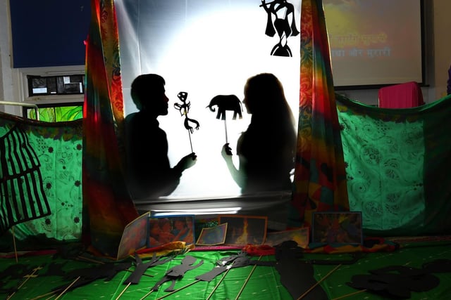 Shadow puppet show at St Stephen's C Of E Primary School