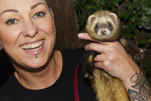 MA YEAR IN PIX 2020
SEPTEMBER - This is one of the funniest stories I've covered in a while, Lisa Marie Buckley from Ince, pictured with Thomas her pet ferret.  He went missing and Lisa took to social media to try and find him, there was sightings all over, but he was eventually found after cuddling up in bed with an unsuspecting Hindley resident at 5am!  What a shock that must have been!