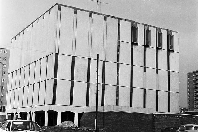 Wigan's newly built police station in 1973