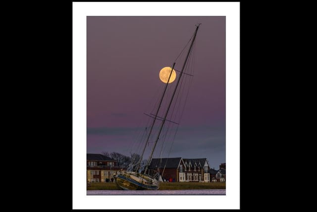 A full moon rising over Lytham