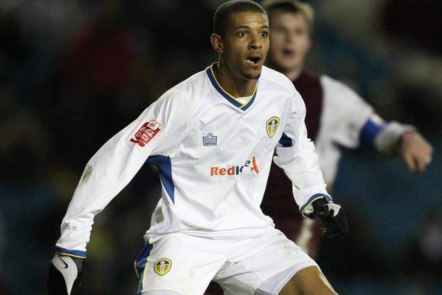 Jermaine Beckford during the Coca Cola League One clash against Northampton Town at Elland Road in January 2008. The Whites won 3-0.