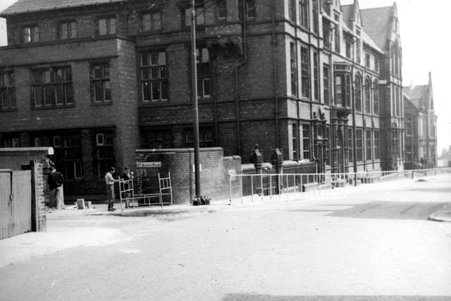 Blenheim Walk showing Blenheim School in July 1966. This had previously been the Leeds School for the Deaf and Blind.