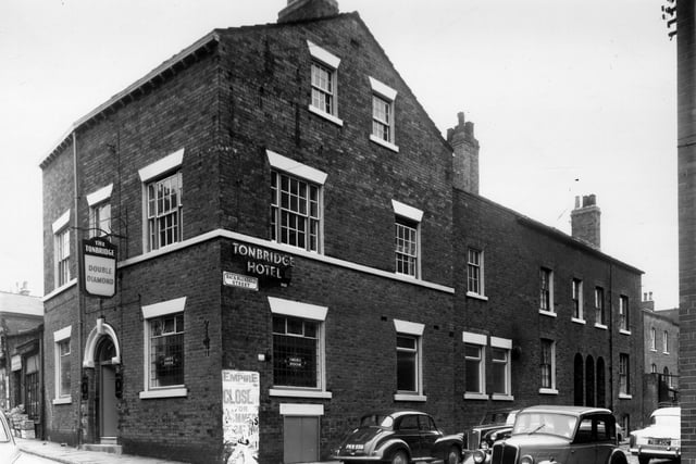 The Tonbridge Hotel, public house situated at the corner of Tonbridge Street (left) and Back Blundell Street in September 1960.
