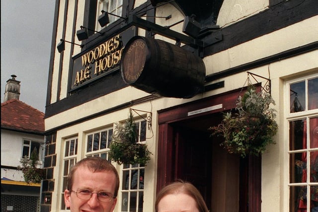 Conrad Easton and Donna Casey at Woodies Ale House in Headingley.