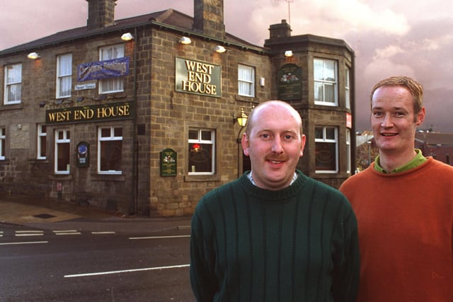 Hosts of West End House in Kirkstall, Robert Trainor (left) and partner Paul Gill pictured in December 1996.