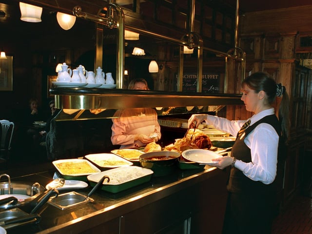 The buffet proved a popular draw with customers.