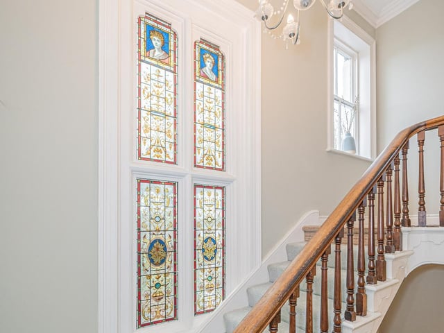 Stunning windows on the stairwell