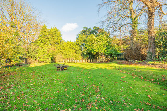 The spacious garden offers a great space to relax in the summer
