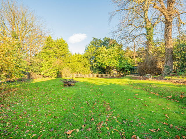 The spacious garden offers a great space to relax in the summer