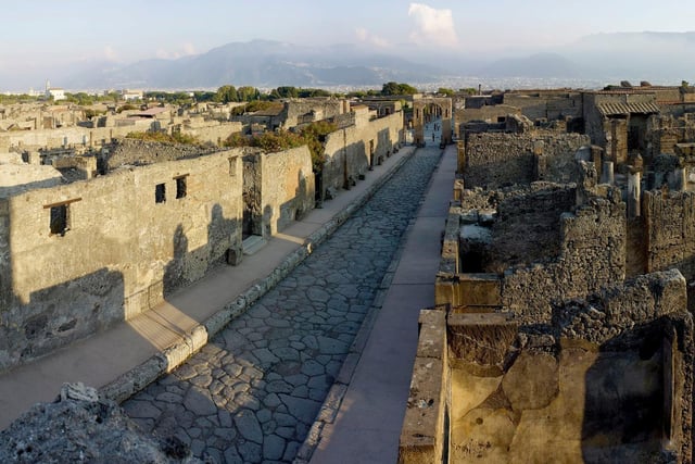 Italy – up to two weekly services to Naples as well as weekly services to Pisa and Verona. Pictured: Pompeii near Naples.