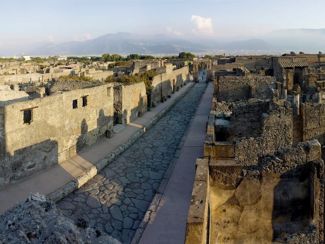 Italy – up to two weekly services to Naples as well as weekly services to Pisa and Verona. Pictured: Pompeii near Naples.