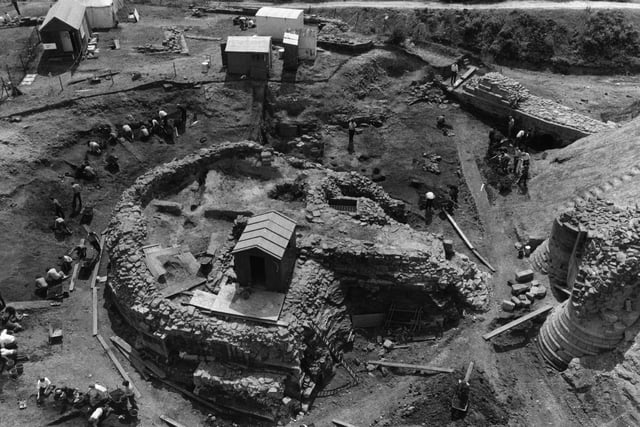 The dig at Sandal Castle continues in June 1972.