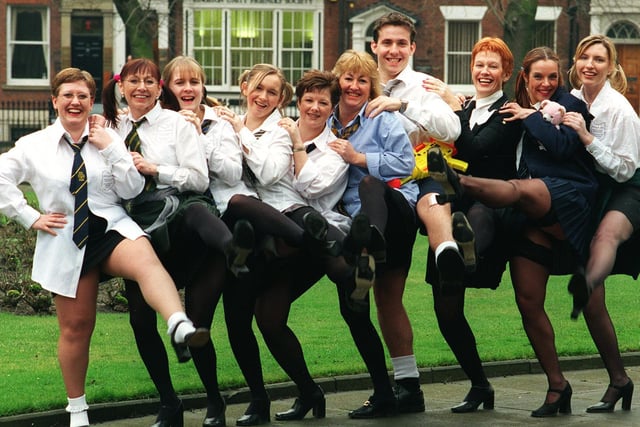 Staff at Donaldsons Chartered Surveyors in Leeds dressed as schoolgirls and schoolboys to raise money for Macmillan Cancer.