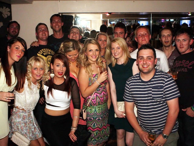 Emma-Jayne (pictured front 3rd from left) with her friends to celebrate her 20th birthday, in 2013.