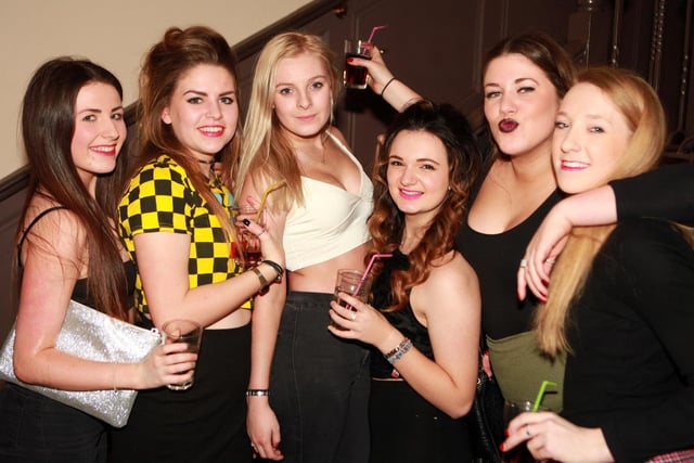 Yasmin, Lucy, Milly, Georgie, Liv and Beth celebrating Yasmin turning 18, in 2015.