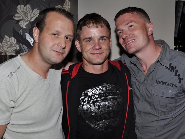 Chris, Shane and Dan, in 2012.
