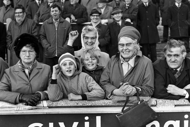 Fans at the match as Wigan Athletic take on Goole Town, in the Northern Premier League at Springfield Park on Saturday 13th of November 1971.
Latics won 4-1 with goals from Geoff Davies 2, Jim Fleming and Joe Fletcher.