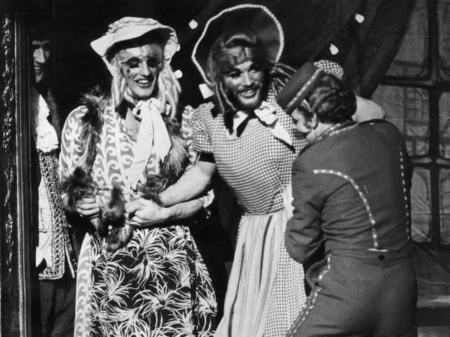 Billy Bremner as Buttons and Frank and Eddie Gray as The Ugly Sisters.