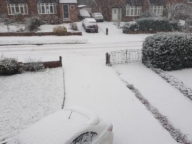 Cookridge covered in snow.