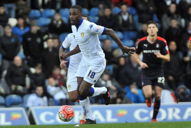 Mustapha Carayol scores on his Leeds United debut to help the Whites ease past Rotherham United at Elland Road in January 2016. Souleymane Doukara sealed the win with a goal in the 90th minute.