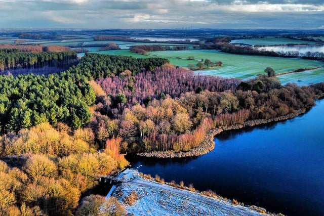 Alastair Smith shared this gorgeous aerial short of Cold Hiendley Reservoir.