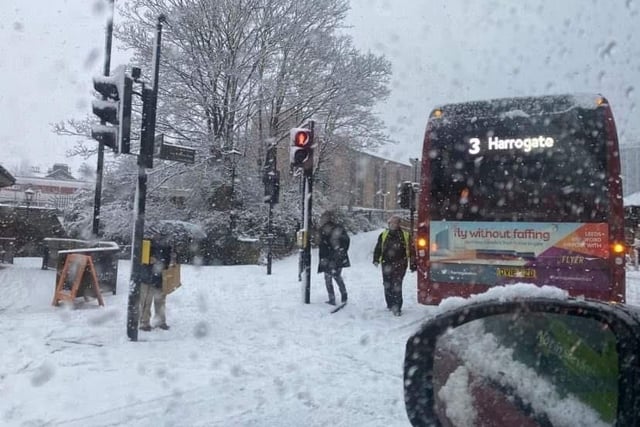 Harrogate Bus Company CEO Alex Hornby also tweeted this picture when showing the scenes on the roads this morning.
