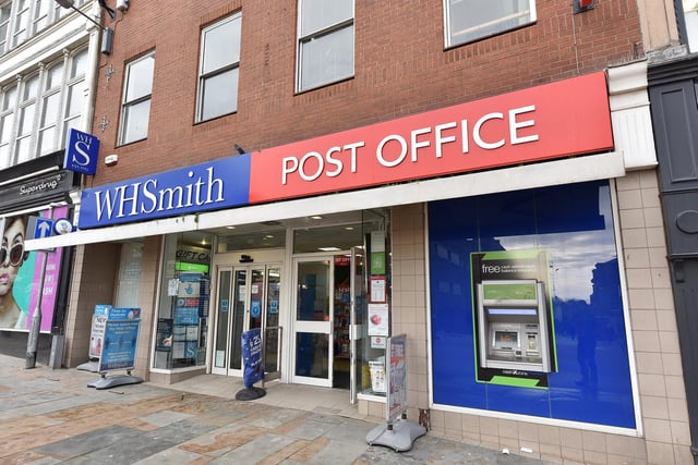 WH Smith and post office, on Westborough.