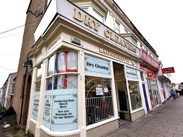Trenham Dry Cleaners & Launderette, on North Marine Road.