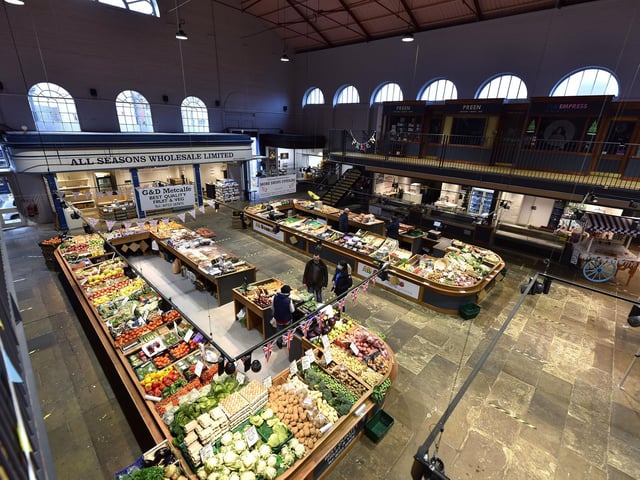 Scarborough Market Hall, on St Helen's Square, has its food-selling outlets open.
